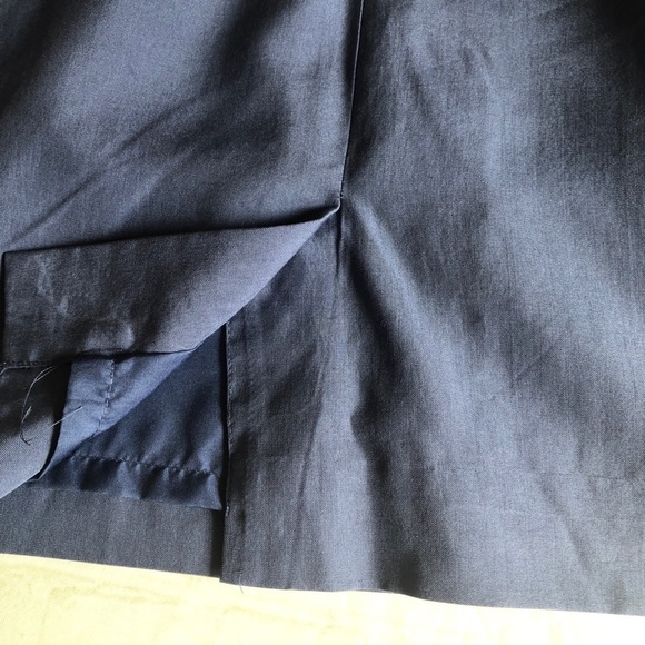 Talbots Petites Silk A line navy blue skirt size 12 Host Pick! - Picture 7 of 9